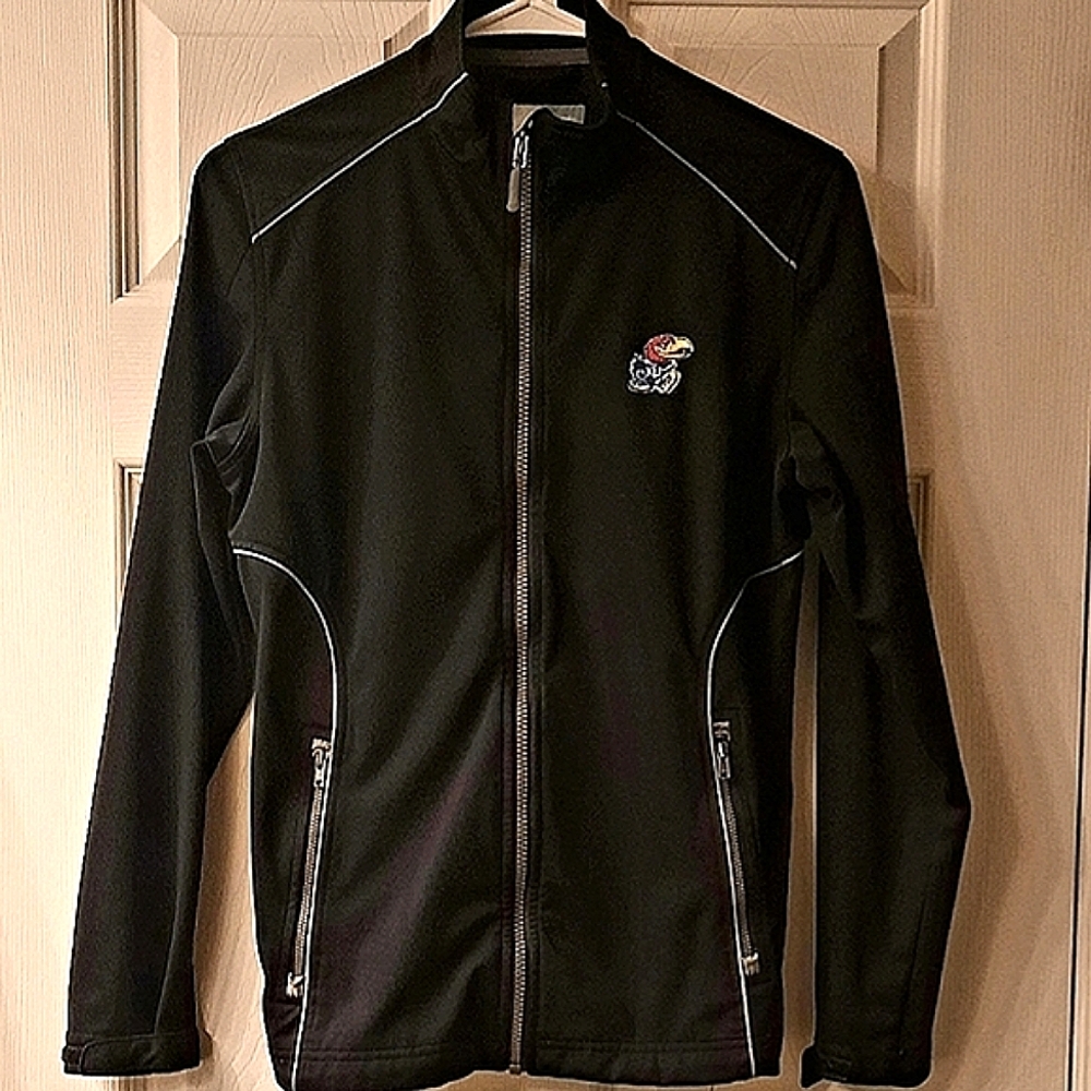 Women's Cutter and Buck Kansas Jayhawks Black Evoke lightweight jacket SZ S/P